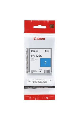Canon PFI120C Cyan Ink Cartridge 130ml (TM250) | Genuine Canon UK