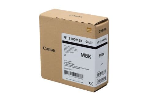 Canon PRO-4600 Matte Black Ink Cartridge 160ml - Genuine Canon PFI-2100MBK Matte Black Ink Tank