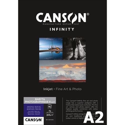 Canson Baryta Photographique II Matt 310gsm | A2 x 25 Sheets | 310GSM | C400110498