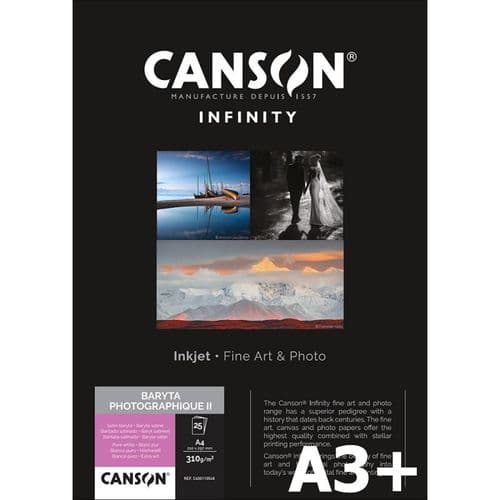 Canson Infinity Baryta Photographique II 310gsm | A3+ x 25 Sheets | - Satin | C400110551