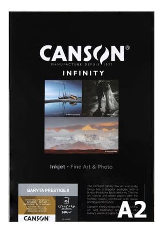 Canson Infinity Baryta Prestige II 340gsm | A2 x 25 Sheets | 340GSM | C33625S008