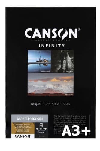 Canson Infinity Baryta Prestige II 340gsm | A3+ x 25 Sheets | 340GSM | C33625S007