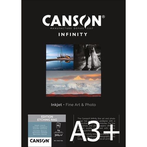 Canson Infinity Edition Etching Rag 310gsm | A3+ x 25 Sheets | Matte | C206211008
