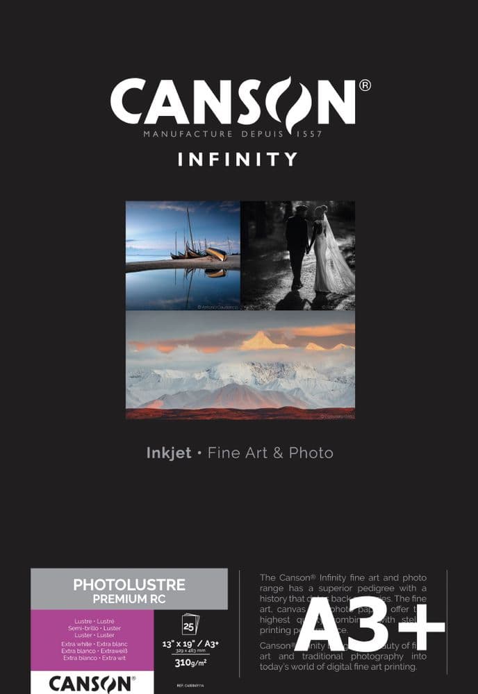 Canson Infinity Photo Satin Premium RC 270gsm | A3+ x 25 Sheets | Satin | C206231011
