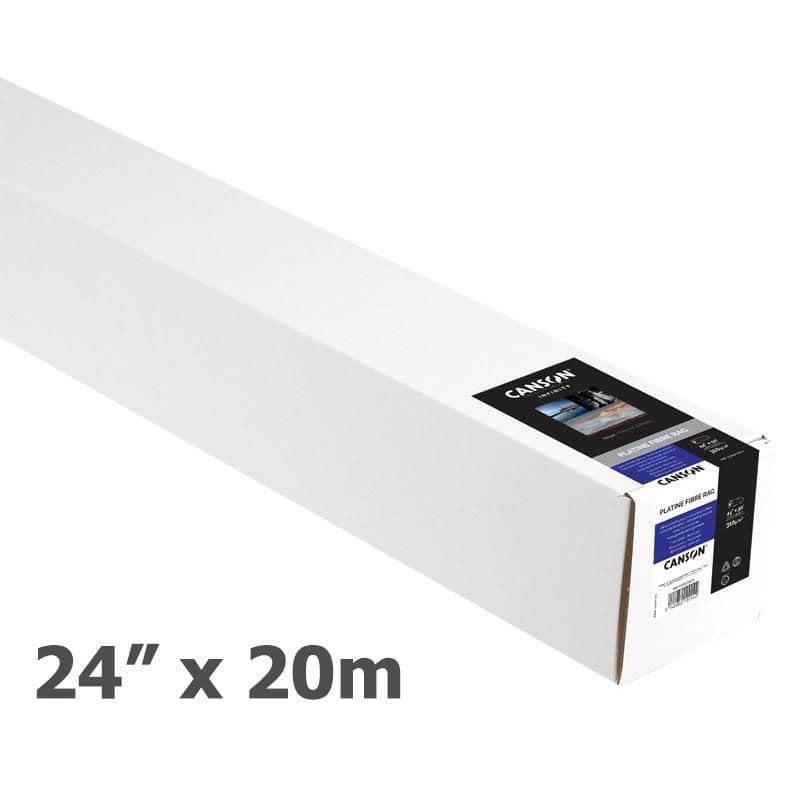 Canson Infinity Platine Fibre Rag | 24in x 20m | Satin | C762511092