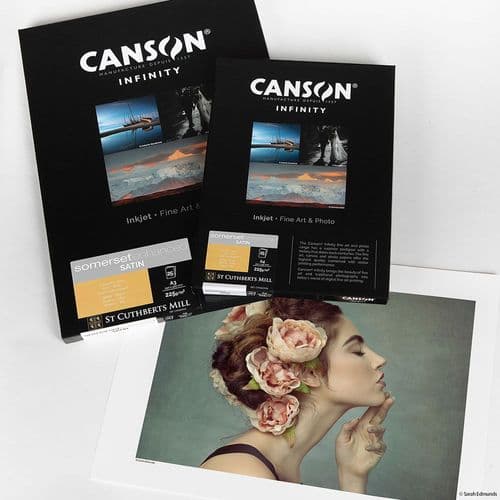 Canson Somerset Enhanced Satin White 255gsm | A2 x 25 Sheets | C762512012