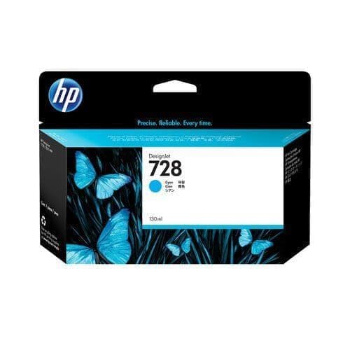 HP DesignJet T830 Cyan Ink Cartridge | HP No.728 | 130ml | F9J67A