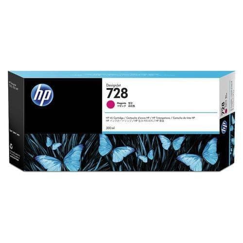 HP DesignJet T830 Magenta Ink Cartridge | HP No.728 | 300ml | F9K16A