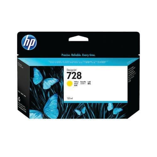 HP DesignJet T830 Yellow Ink Cartridge | HP No.728 | 130ml | F9J65A