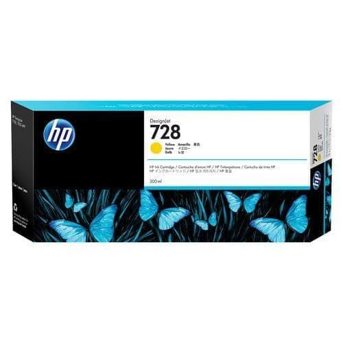HP DesignJet T830 Yellow Ink Cartridge | HP No.728 | 300ml | F9K15A