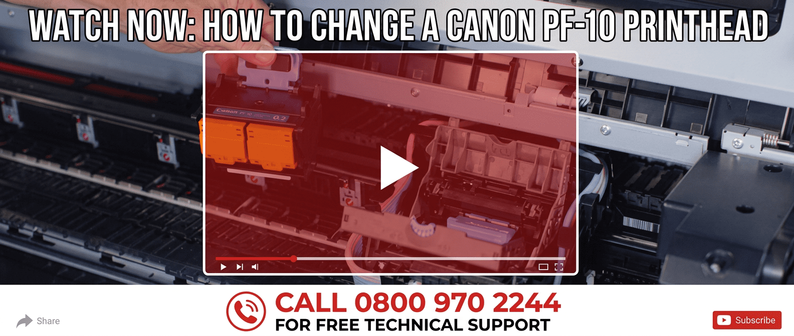 How to Replace the Canon PF-10 Printhead (0861C001AA) in a Canon imagePROGRAF PRO-6100