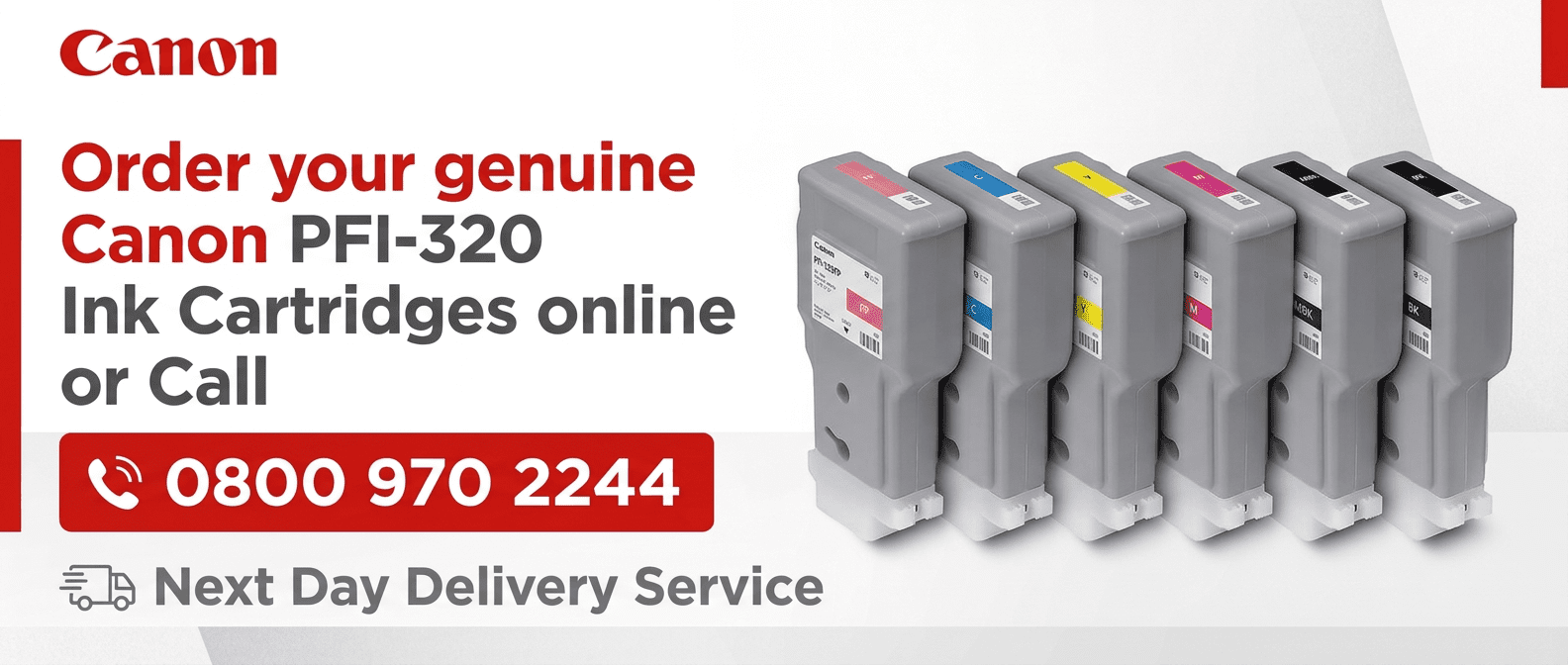 Genuine Canon PFI-320, PFI-321M and PFI-323MBK 300ml LUCIA TD ink cartridges for Canon imagePROGRAF TM-200 to TM-615 and GP-200/GP-300 printers