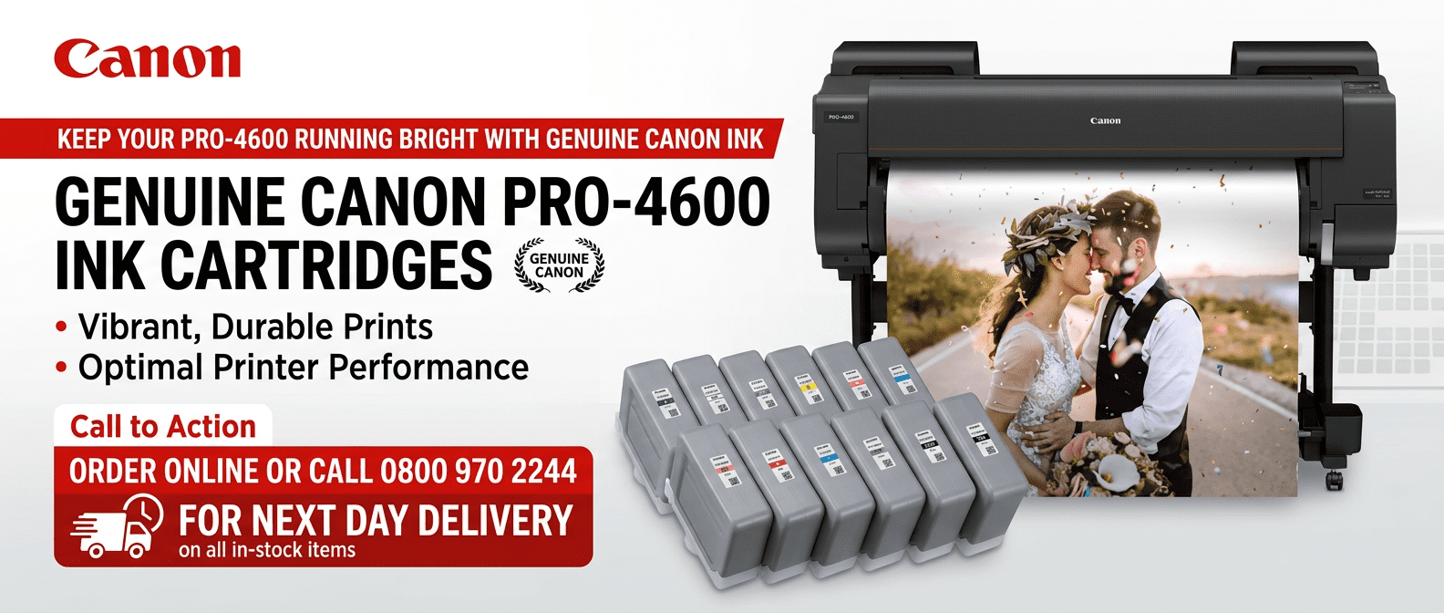 Genuine Canon LUCIA PRO II 330ml PFI-3300 ink tanks for the imagePROGRAF PRO-4600