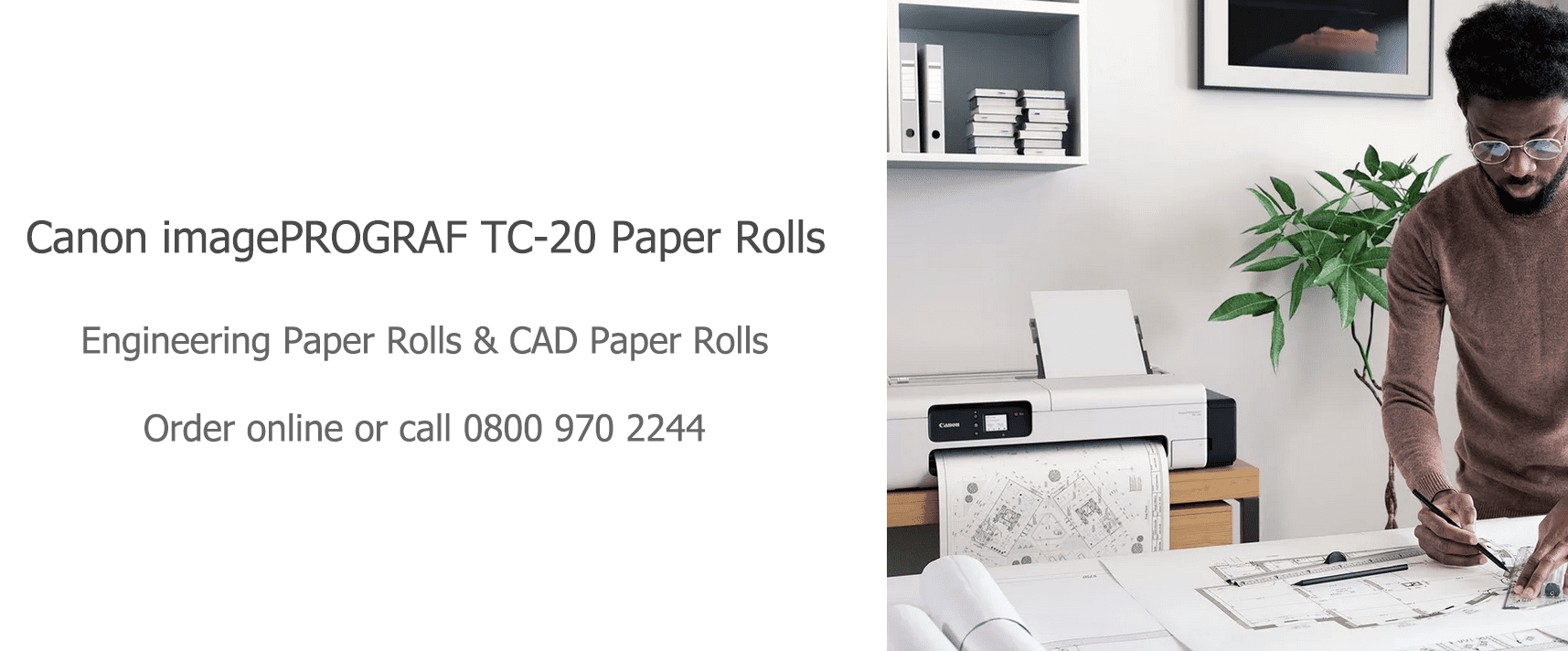 Canon TC20 Paper Rolls Plotter Paper