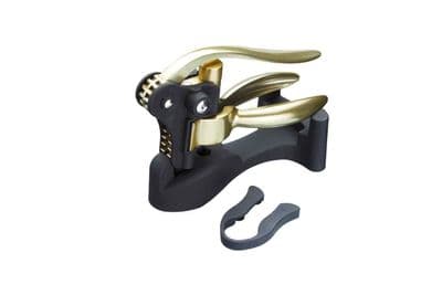 BarCraft Deluxe Lever-Arm Corkscrew Set - Brass Finish