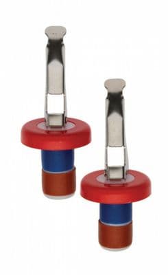 Grunwerg, Wine Stopper Set, 2 Pcs (Red and Blue)