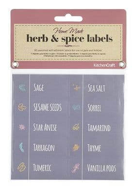 Home Made Jar Labels - Herb and Spice by KitchenCraft