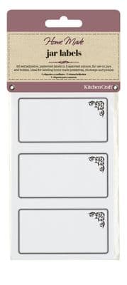 Home Made Pack of 20 Jam Jar Labels - Monochrome