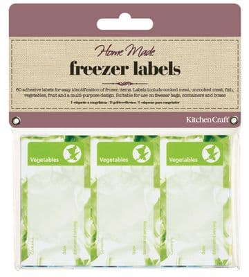 Home Made Pack of 60 Assorted Freezer Labels by KitchenCraft