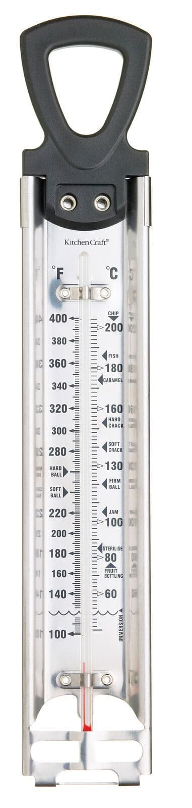 Kitchen Craft Home Made Deluxe Stainless Steel Cooking / Jam Thermometer