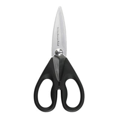 KitchenAid Easy Grip Stainless Steel Kitchen Shears, Black, Carded