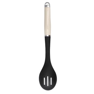 KitchenAid Non-Stick Slotted Spoon, Almond Cream, 35 cm