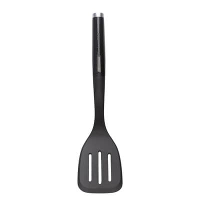 KitchenAid Non-Stick Slotted Turner, Onyx Black, 35 cm