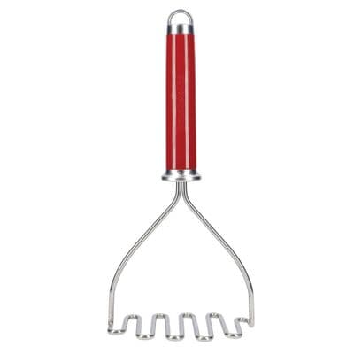 KitchenAid Stainless Steel Potato Masher, Empire Red, 27.5 cm