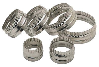 KitchenCraft Set of Six Double Edged Stainless Steel Biscuit / Pastry Cutters