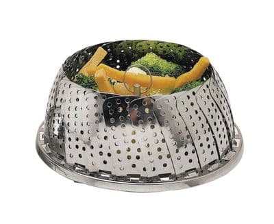 KitchenCraft Stainless Steel 28cm Collapsible Steaming Basket