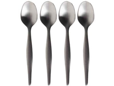 La Cafetiere Core Set of 4 Brushed Stainless Steel Espresso Spoons