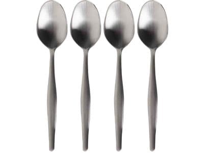 La Cafetiere Core Set of 4 Brushed Stainless Steel Teaspoons