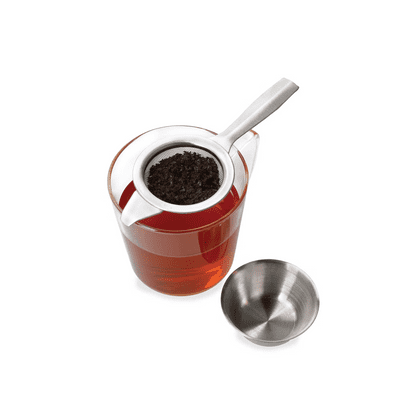 La Cafetiere Stainless Steel Tea Strainer and Bowl, Long Handle, Display Boxed