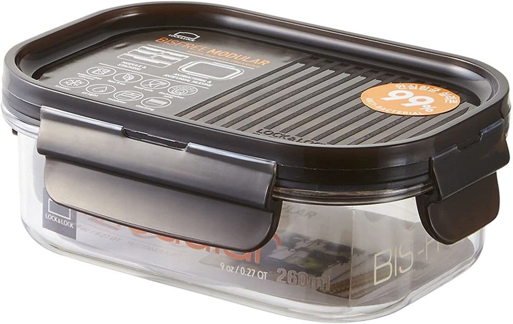 Lock & Lock Modular Rectangle Airtight Food Storage Container 260ml
