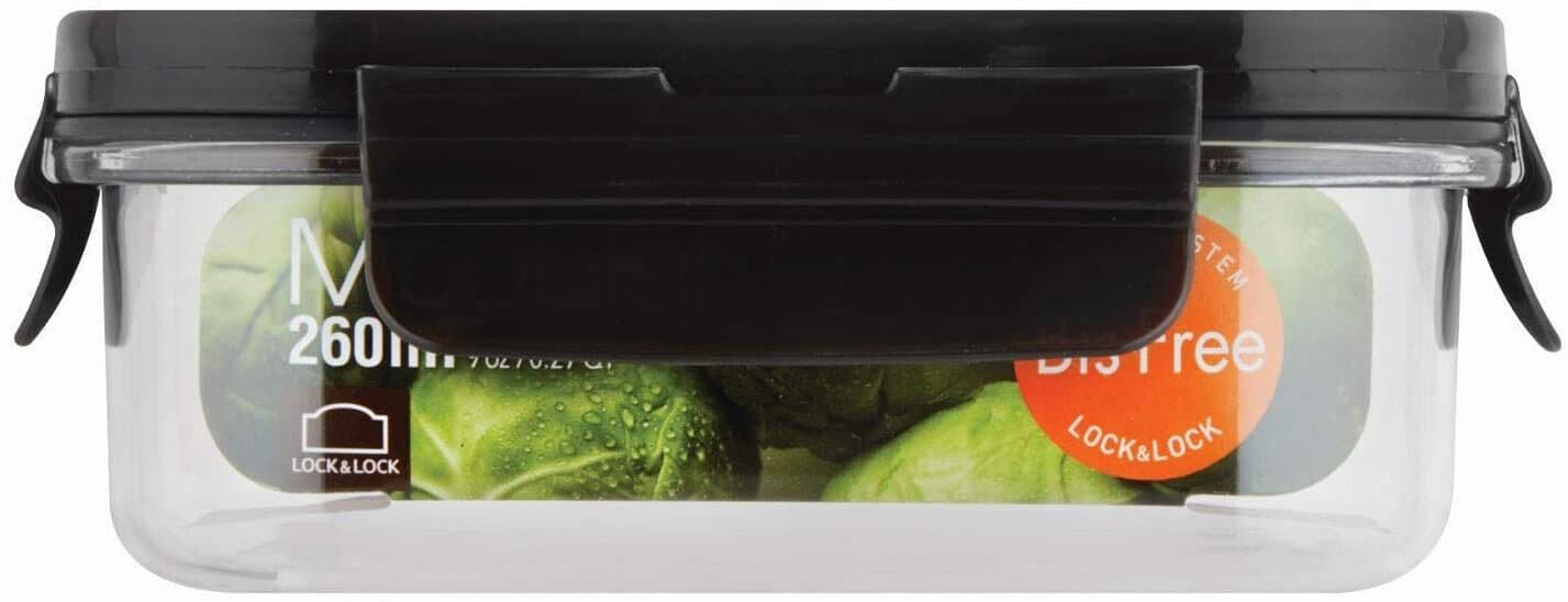 Lock & Lock Modular Rectangle Airtight Food Storage Container 260ml ...