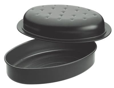 MasterClass Non-Stick Covered Oval Roasting Pan 27cm x 21cm