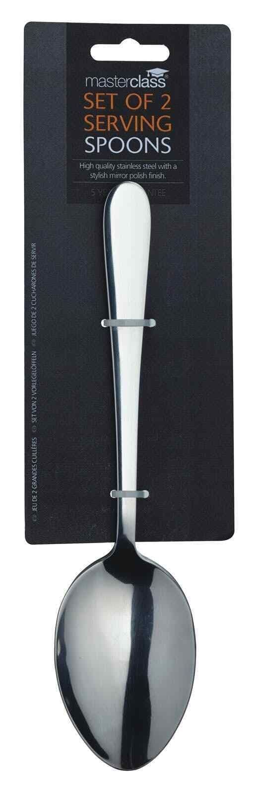 Buffet Serving Spoons MasterClass Stainless Steel Serving Spoons, Set ...