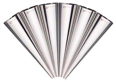 MasterClass Set of Six Stainless Steel Cream Horn Moulds