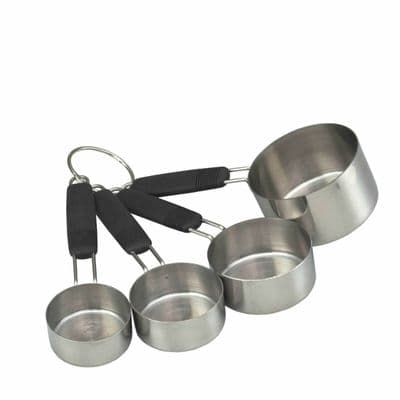 MasterClass Stainless Steel 4 Piece Measuring Cup Set