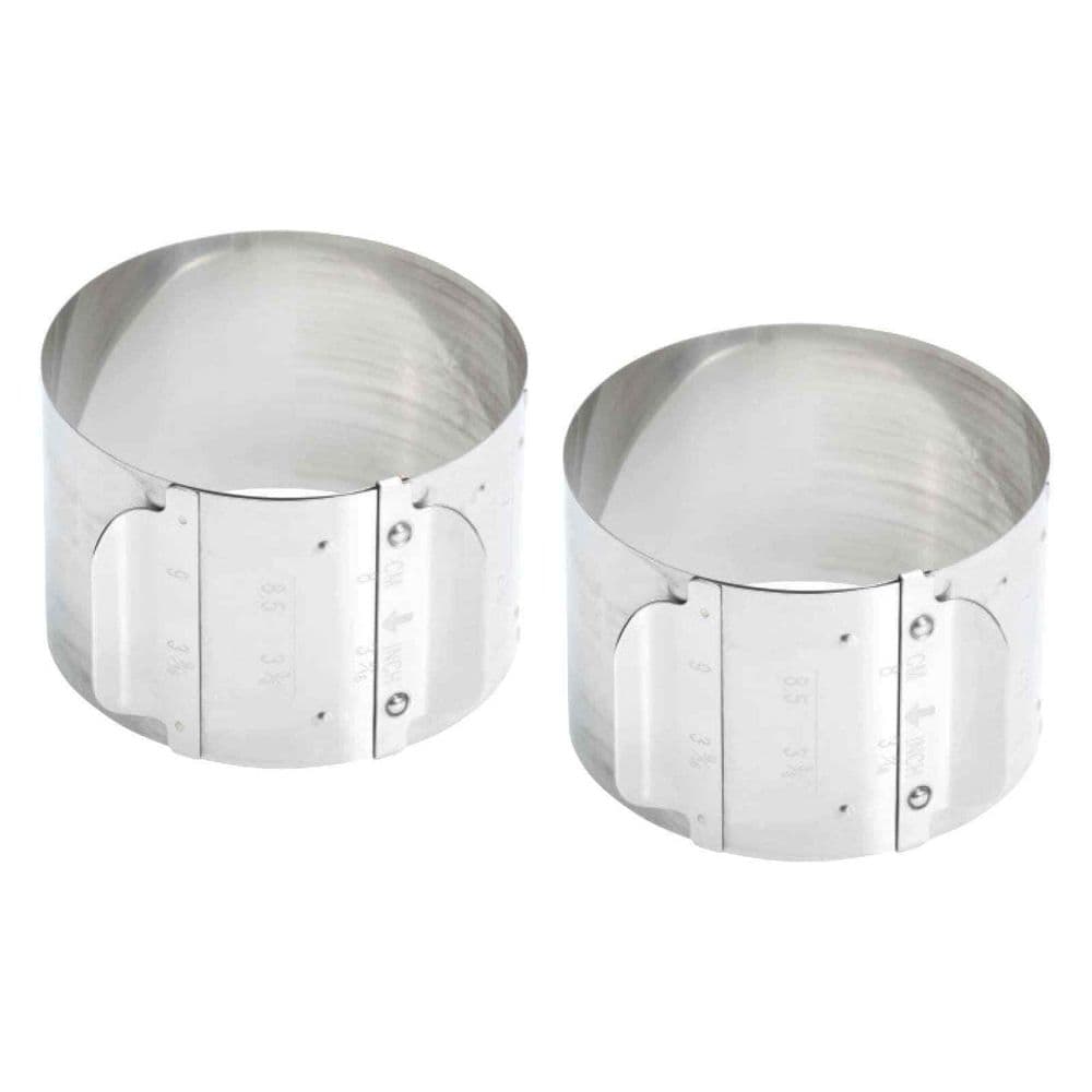 MasterClass Stainless Steel Adjustable Cooking Rings Set of 2