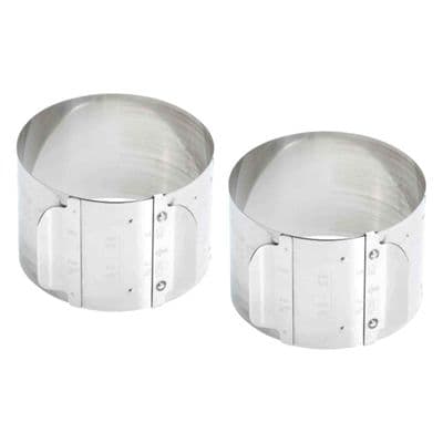 MasterClass Stainless Steel Adjustable Cooking Rings Set of 2