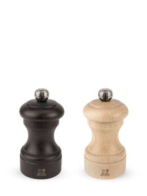 Peugeot Bistro Duo Pepper Mill & Salt Mill 10cm, Chocolate & Natural