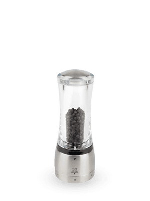 Peugeot Daman U-Select Stainless Steel & Acrylic Pepper Mill 16cm