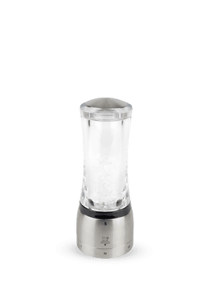 Peugeot Daman U-Select Stainless Steel & Acrylic Salt Mill 16cm