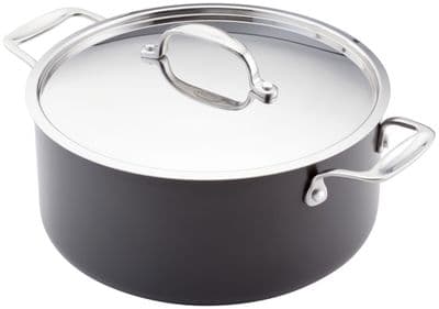 Stellar 6000 Hard Anodised Non-Stick Casserole 24cm 5.0L