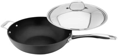 Stellar 6000 Hard Anodised Non-Stick Wok with Lid 30cm