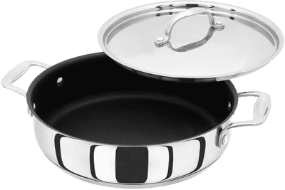 Stellar 7000 Stainless Steel Non-Stick Sauteuse Pan