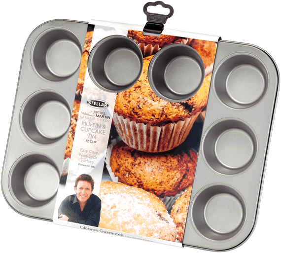 Stellar James Martin Non-Stick 12 Cup Muffin/Cupcake Pan