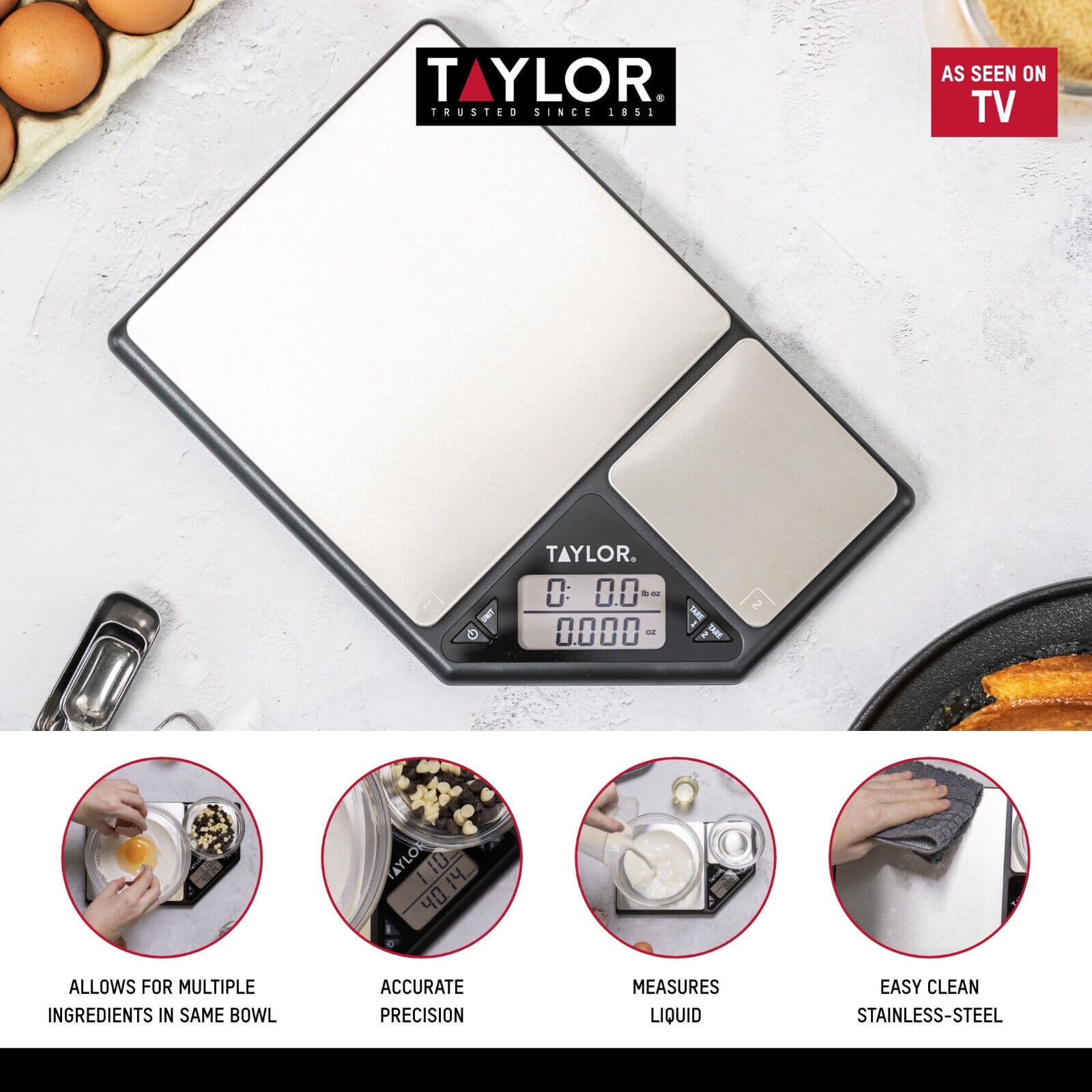 Taylor Pro Dual Platform Digital Dual 5Kg & 500g Kitchen Scale