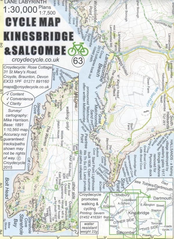 Kingsbridge & Salcombe Cycling Map